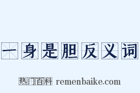 一身是胆反义词是什么意思的图片